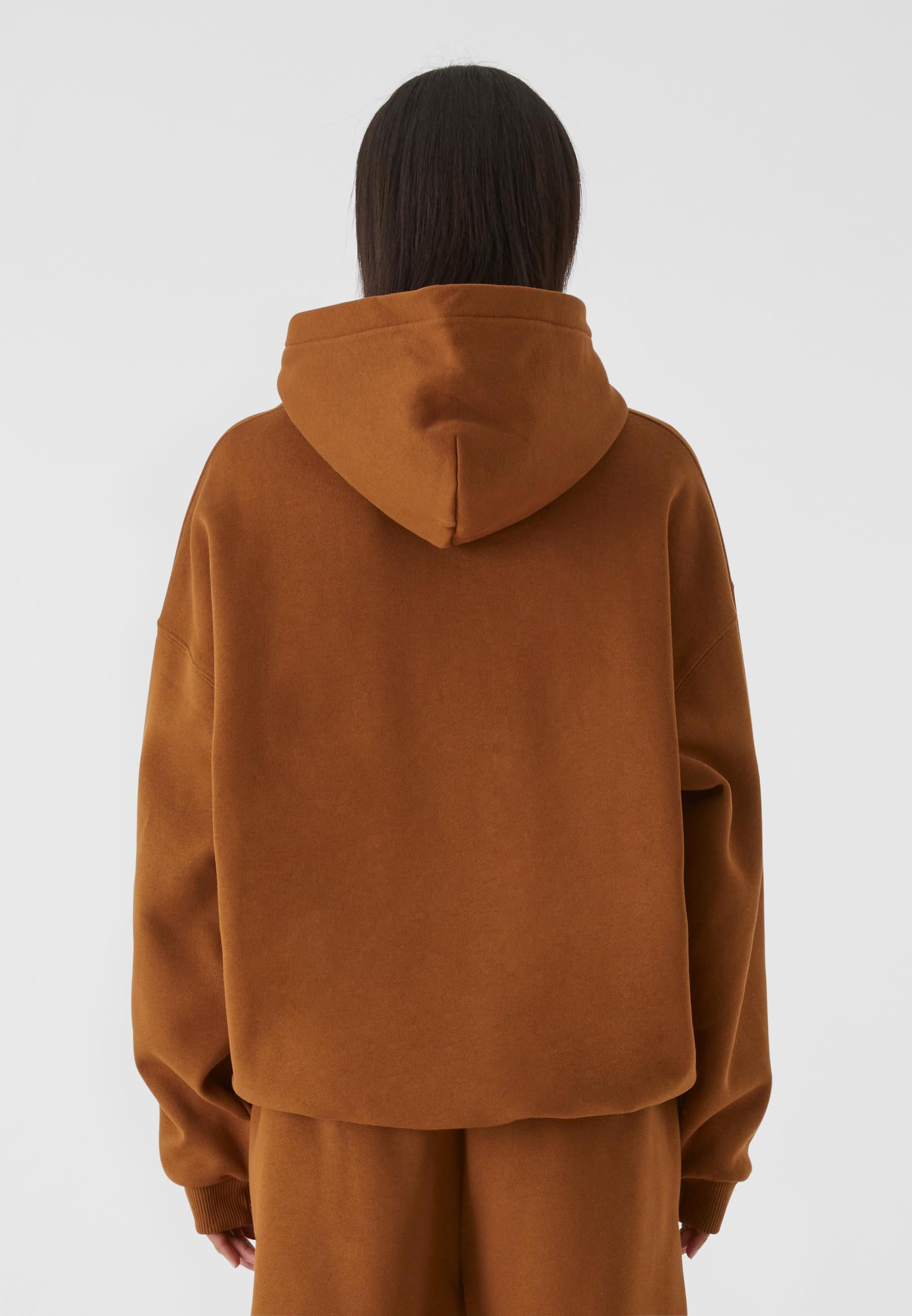 W-Essential Hoodie | brown