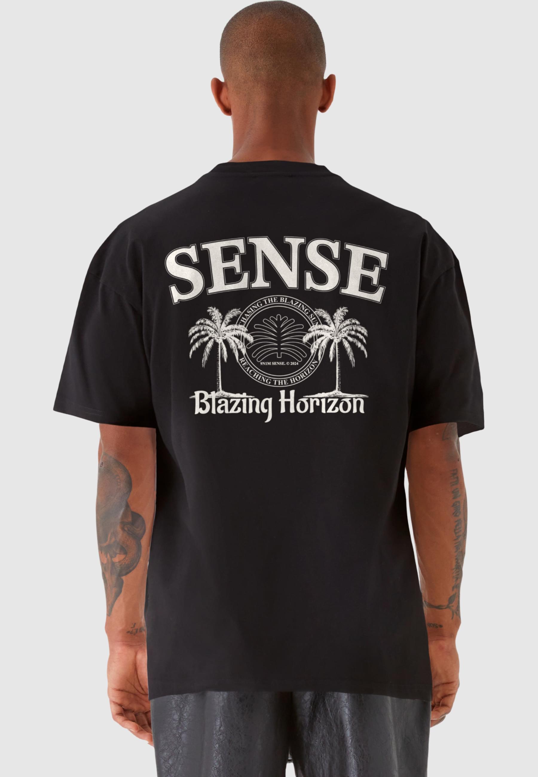 SENSE Blazing Horizon Palm Tee | black